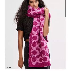 Coach two tone deep blue signature c muffler/scarf - shawl nwt